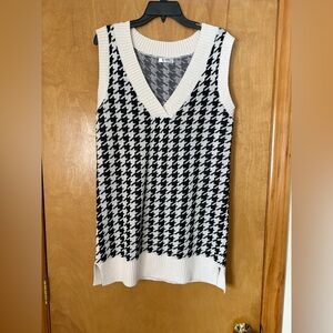 Zeagoo Houndstooth Sweater Dress